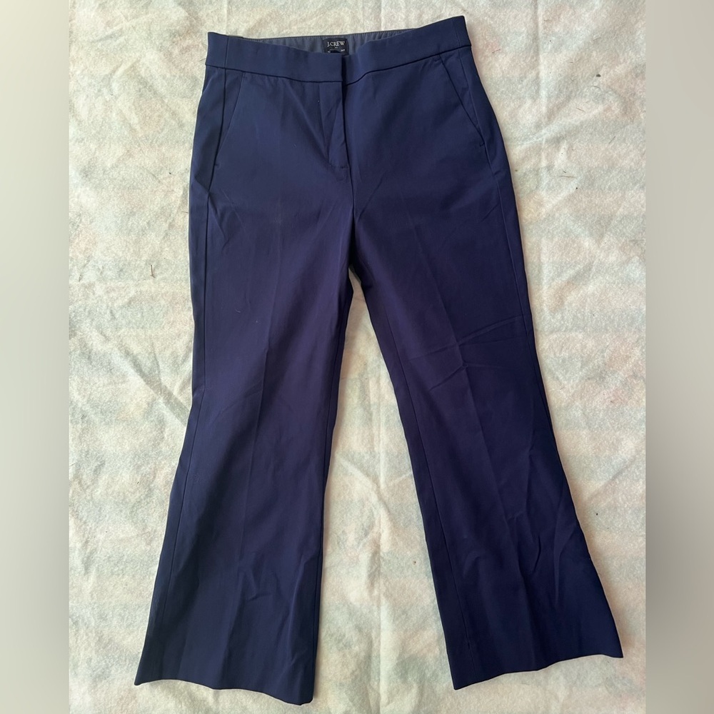 J. Crew Navy Kelsey Boot-Cut Trousers size 6